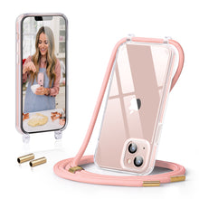 Load image into Gallery viewer, GOODVISH Phone Case Chain Compatible with iPhone 13-6.1&quot; | Transparent case with lanyard | Protective case with cord
