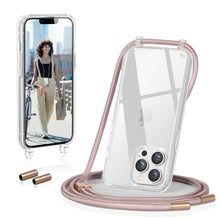 Load image into Gallery viewer, GOODVISH Mobile Phone Chain Compatible with iPhone 13 Pro-6.1&quot; | Transparent case with lanyard | Protective case with cord
