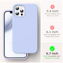 Load image into Gallery viewer, GOODVISH iPhone 12 Pro Max Case with 2 Screen Protector, Liquid Silicone Soft Case with Microfiber Lining Shockproof Full Protection Cover 6.7&quot;
