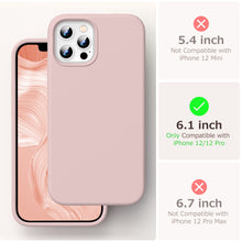 Load image into Gallery viewer, GOODVISH iPhone 12 /iPhone 12 Pro Case with 2 Screen Protector, Liquid Silicone Soft Case with Microfiber Lining Shockproof Full Protection Cover 6.1&quot;
