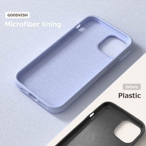 GOODVISH iPhone 12 Pro Max Case with 2 Screen Protector, Liquid Silicone Soft Case with Microfiber Lining Shockproof Full Protection Cover 6.7"