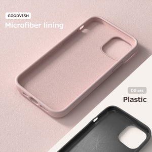 GOODVISH iPhone 12 /iPhone 12 Pro Case with 2 Screen Protector, Liquid Silicone Soft Case with Microfiber Lining Shockproof Full Protection Cover 6.1"