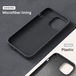 GOODVISH iPhone 13 Pro silicone case 6.1" with 2 pieces protective film,  shockproof protective cover