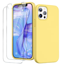 Load image into Gallery viewer, GOODVISH iPhone 12 /iPhone 12 Pro Case with 2 Screen Protector, Liquid Silicone Soft Case with Microfiber Lining Shockproof Full Protection Cover 6.1&quot;
