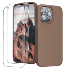 Load image into Gallery viewer, GOODVISH iPhone 13 Pro Max liquid silicone case 6.7&quot; with 2 pieces screen protectors, shockproof protective cover
