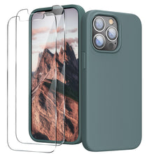 Load image into Gallery viewer, GOODVISH iPhone 13 Pro Max liquid silicone case 6.7&quot; with 2 pieces screen protectors, shockproof protective cover
