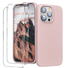 Load image into Gallery viewer, GOODVISH iPhone 13 Pro Max liquid silicone case 6.7&quot; with 2 pieces screen protectors, shockproof protective cover
