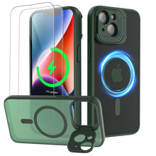 Load image into Gallery viewer, GOODVISH Newest Magnetic Case for iPhone 14 Case/iPhone 13 Case Compatible with MagSafe [Magic Camera Stand+2 Screen Protector] All-in-1 Shockproof Slim Hard Translucent Matte Phone Case Cover
